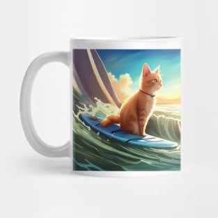 Surfin cat Mug
